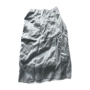 🤍 aritzia babaton midi slip silk skirt in an ice blue 🤍